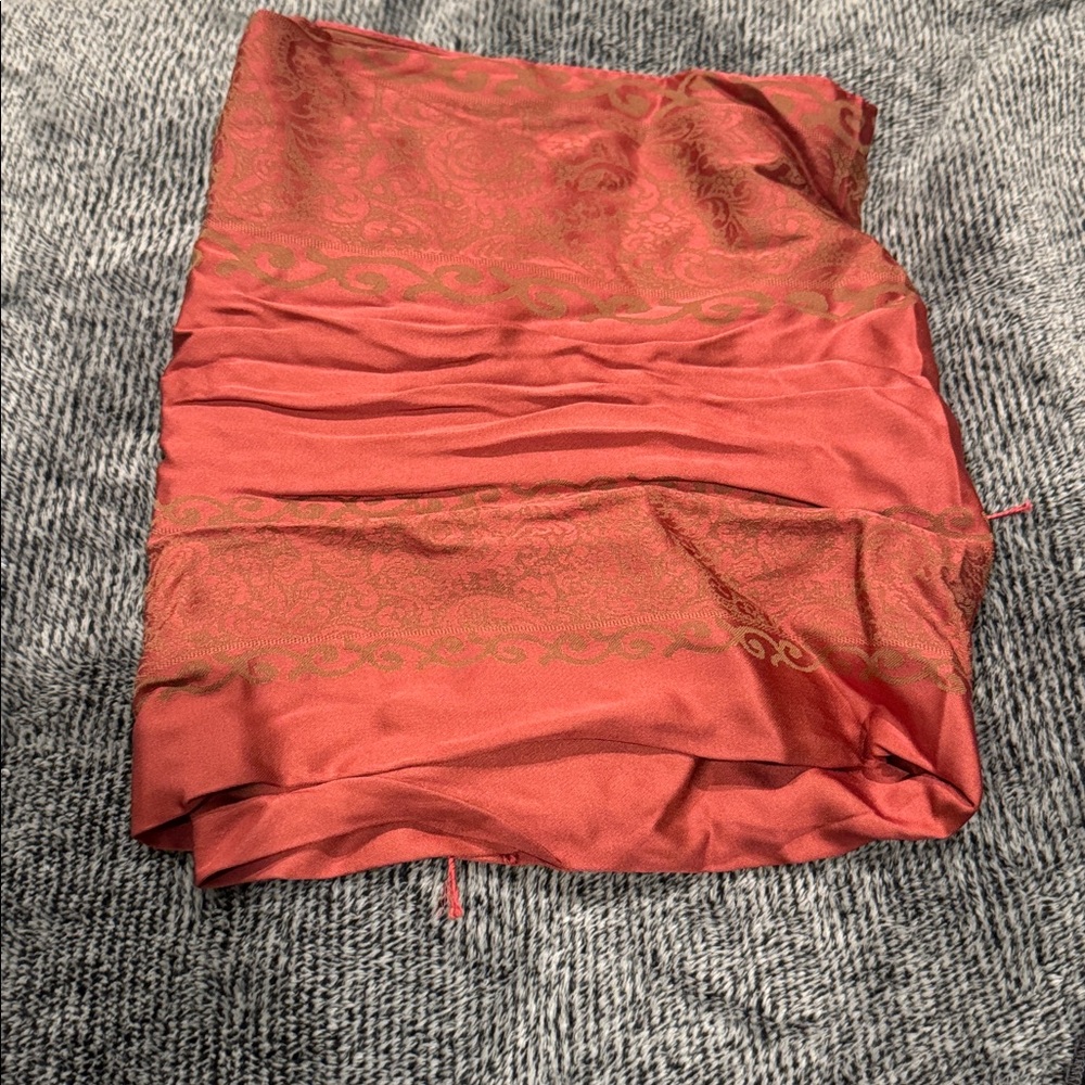Elegant Red Patterned Skirt